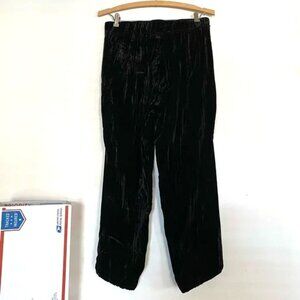 nwot BODY BY VICTORIA black crushed velvet dress pants